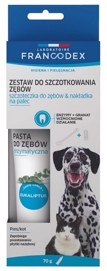 Francodex Zestaw do szczotkowania zębów pasta + szczoteczka Francodex Zestaw do szczotkowania zębów pasta + szczoteczka