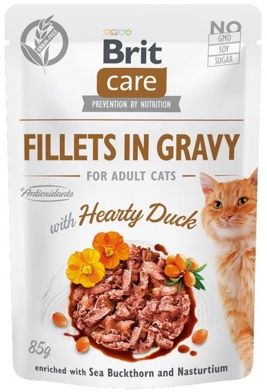 Brit Care Cat Fillets In Gravy Hearty Duck saszetka 85g Brit Care Cat Fillets In Gravy Hearty Duck saszetka 85g