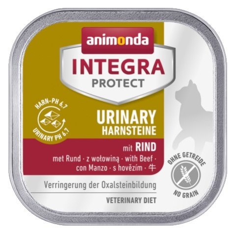 Animonda Integra Protect Urinary Harnsteine Oxalate dla kota - z wołowiną tacka 100g Animonda Integra Protect Urinary Harnsteine Oxalate dla kota - z wołowiną tacka 100g