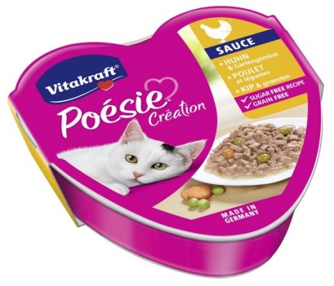 Vitakraft Poesie sos kurczak z warzywami tacka 85g Vitakraft Poesie sos kurczak z warzywami tacka 85g