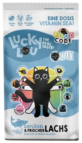 Lucky Lou Food Code Lifestage Adult Drób & Łosoś 340g Lucky Lou Food Code Lifestage Adult Drób & Łosoś 340g