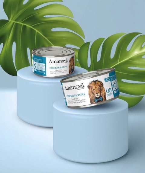 Amanova Cat Chicken & Tuna - kurczak i tuńczyk w bulionie puszka 70g [05] Amanova