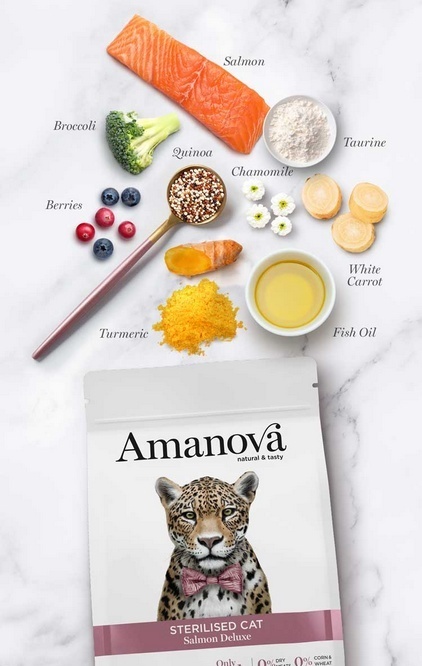 Amanova Cat Sterilised Salmon Deluxe - łosoś 1,5kg Amanova Cat Sterilised Salmon Deluxe - łosoś 1,5kg