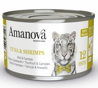 Amanova Cat Tuna & Shrimps - tuńczyk i krewetki w bulionie puszka 70g