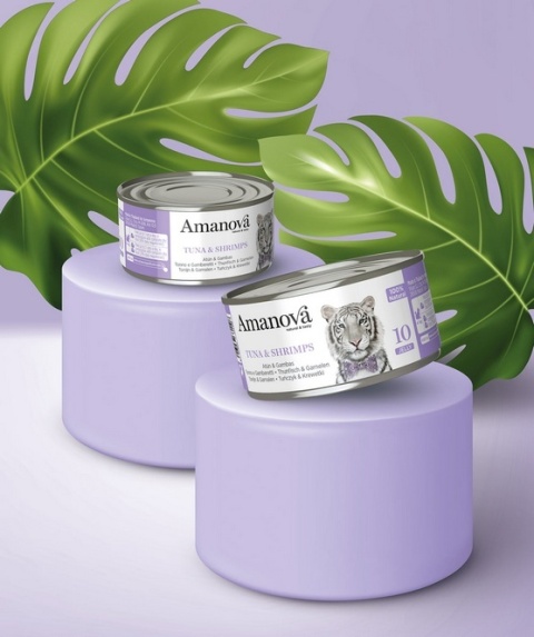 Amanova Cat Tuna & Shrimps - tuńczyk i krewetki w galaretce puszka 70g Amanova Cat Tuna & Shrimps - tuńczyk i krewetki w galaretce puszka 70g