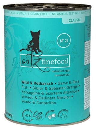 Catz Finefood Classic N.21 Dziczyzna i Karmazyn puszka 400g Catz Finefood
