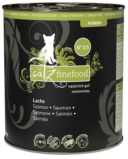 Catz Finefood Purrrr N.105 Łosoś puszka 750g Catz Finefood Catz Finefood Purrrr N.105 Łosoś puszka 750g Catz Finefood