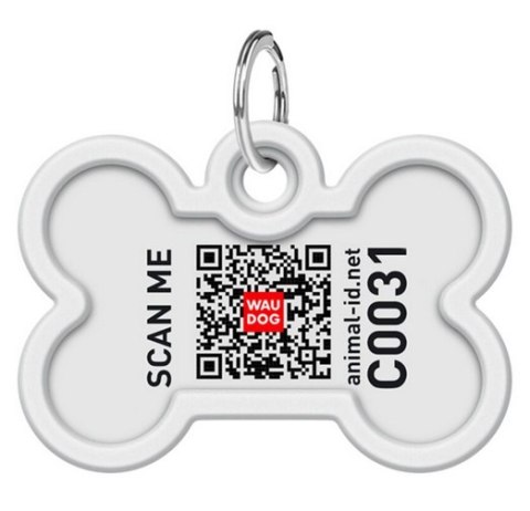 Collar WauDog Smart ID Zawieszka z QR-paszportem kość 4x3cm NASA21 Collar Collar WauDog Smart ID Zawieszka z QR-paszportem kość 4x3cm NASA21 Collar