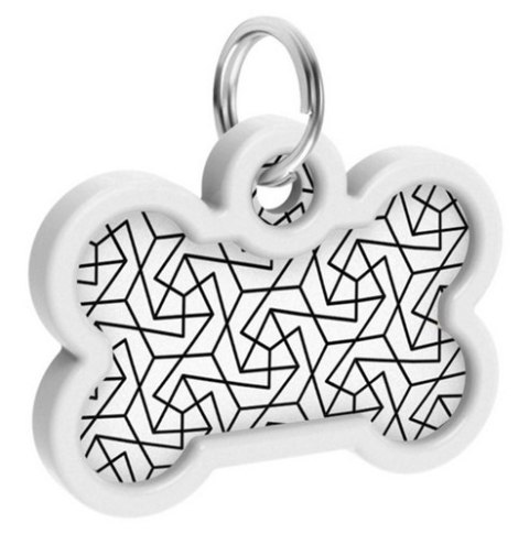 Collar WauDog Smart ID Zawieszka z QR-paszportem kość 4x3cm geometria Collar Collar WauDog Smart ID Zawieszka z QR-paszportem kość 4x3cm geometria Collar