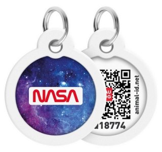 Collar WauDog Smart ID Zawieszka z QR-paszportem okrągła 3cm NASA21 Collar
