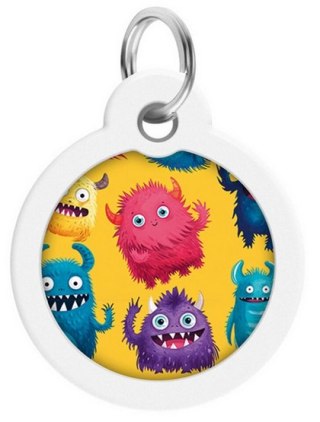 Collar WauDog Smart ID Zawieszka z QR-paszportem okrągła 3cm futrzane potwory Collar
