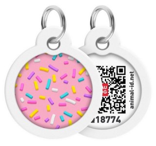 Collar WauDog Smart ID Zawieszka z QR-paszportem okrągła 3cm marshmellow Collar