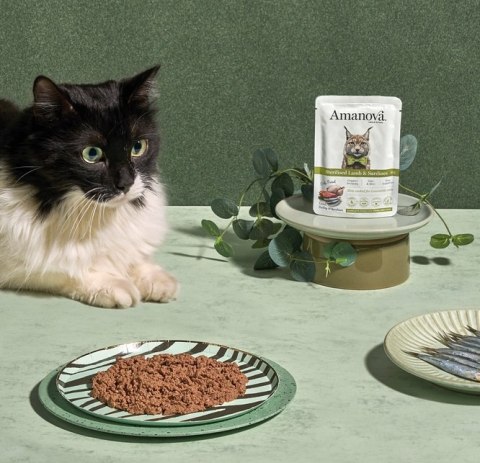 Amanova Cat Sterilised Lamb & Sardines - jagnięcina i sardynki saszetka 85g Amanova Cat Sterilised Lamb & Sardines - jagnięcina i sardynki saszetka 85g