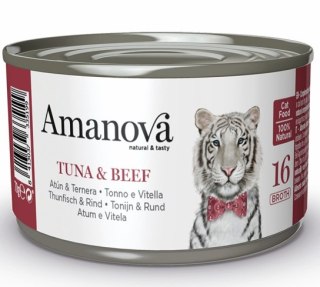 Amanova Cat Tuna & Beef - tuńczyk i wołowina w bulionie puszka 70g