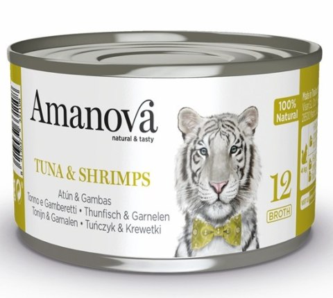 Amanova Cat Tuna & Shrimps - tuńczyk i krewetki w bulionie puszka 70g Amanova Cat Tuna & Shrimps - tuńczyk i krewetki w bulionie puszka 70g