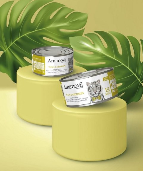 Amanova Cat Tuna & Shrimps - tuńczyk i krewetki w bulionie puszka 70g Amanova Cat Tuna & Shrimps - tuńczyk i krewetki w bulionie puszka 70g