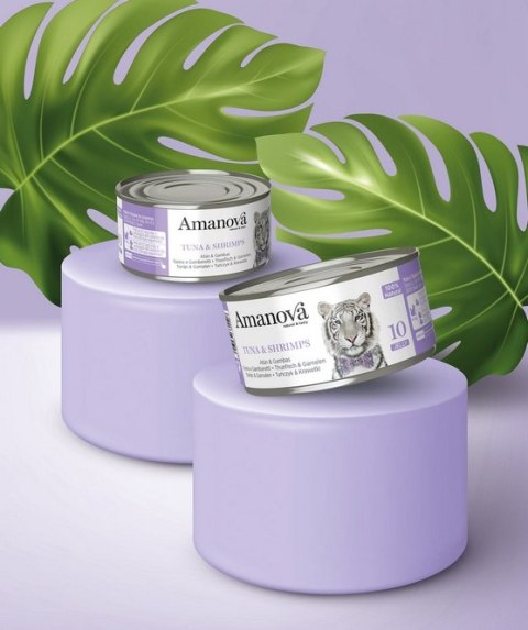 Amanova Cat Tuna & Shrimps - tuńczyk i krewetki w galaretce puszka 70g