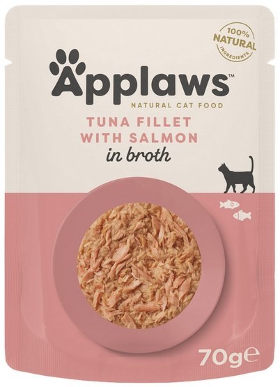 Applaws saszetka dla kota Tuńczyk z Łososiem w rosole 70g Applaws