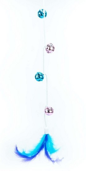 BUBA Wędka z dzwoneczkami i piórkiem