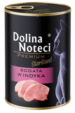 Dolina Noteci Premium Kot Sterilised Bogata w indyka puszka 400g Dolina Noteci