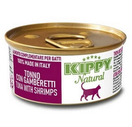 Kippy Natural Tuna & Shrimps - tuńczyk i krewetki puszka 70g Kippy