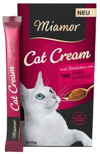 Miamor Cat Cream Wolowina i warzywa 6x15g Miamor