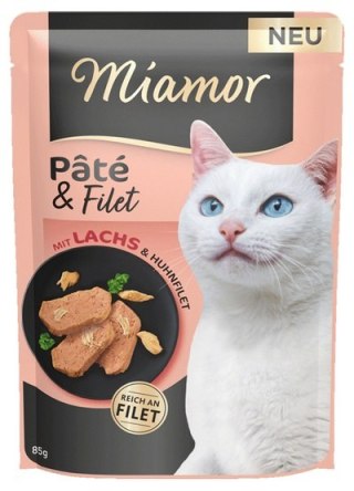 Miamor Pate & Filet Łosoś & Kurczak saszetka 85g Miamor Feine Filets
