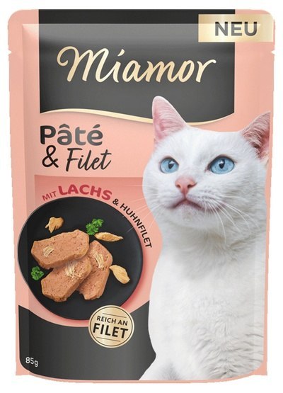 Miamor Pate & Filet Łosoś & Kurczak saszetka 85g Miamor Feine Filets