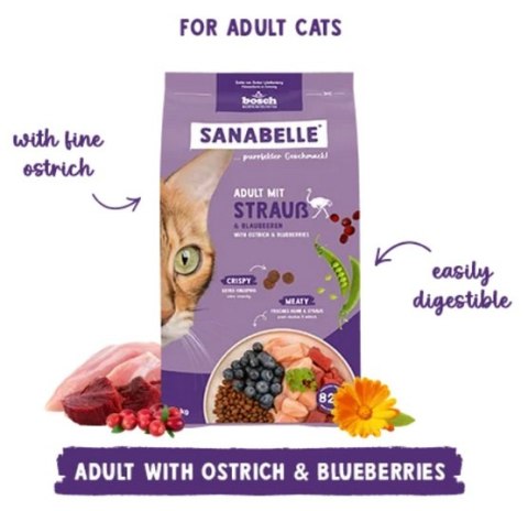 Sanabelle Adult Strauss - ze strusiem 400g Sanabelle