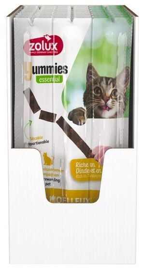 Zolux Yummies Miękki przysmak dla kota - Pałeczki Indyk & Wątróbka 3x5g Zolux