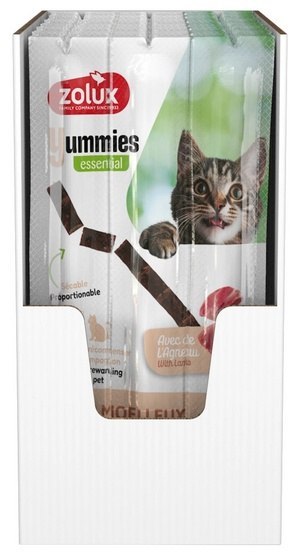 Zolux Yummies Miękki przysmak dla kota - Pałeczki Jagnięcina & Ryż 3x5g Zolux