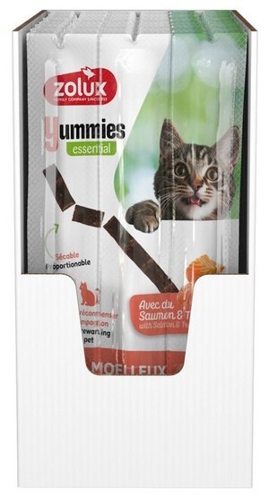 Zolux Yummies Miękki przysmak dla kota - Pałeczki Łosoś & Pstrąg 3x5g Zolux